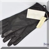 H63. Leather and cashmere Etienne Aigner gloves. New - $20 
